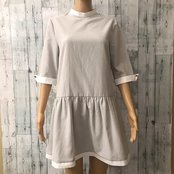 After Market Dresses & Skirts - After Market White Collar Smock Dress